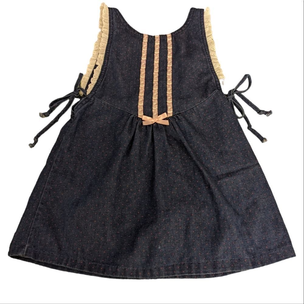 Vintageblue Denim And Lace Dress